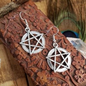 Pentagram earrings Halloween Wiccan Witch earrings Occult~Horror~Gothic~Witchy